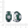 Серьги из белого золота с бриллиантом и изумрудом (Арт.e42389a0f14wb003_em_wg)