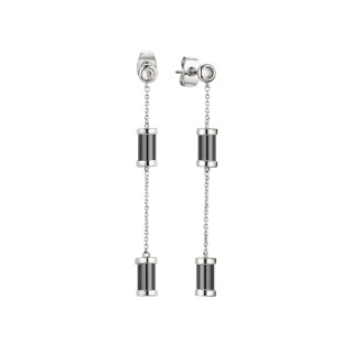 Серьги серебряные с керамикой и фианитами «Urban Ceramic» Fresh Jewelry (арт.TC-E01649-B-W-W-X-X)