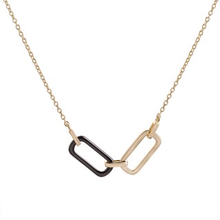 Ожерелье серебряное с керамикой «Lemon Link» Fresh Jewelry (арт.TC-N01908-B-L-X-X-X)