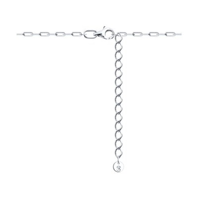 Колье из серебра с фианитом «Геометрия света» Соколов (арт.94-170-00269-1)