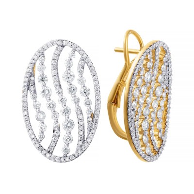 Серьги золотые с бриллиантами «Волны Света» Myjewels (арт.K5727E-0004_SR_YG)