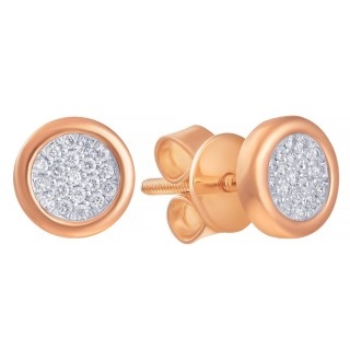 Серьги золото с бриллиантами «Розовый Город» MyJewels (арт.ME36999A-RG_SR_PINK)