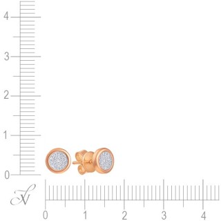 Серьги золото с бриллиантами «Розовый Город» MyJewels (арт.ME36999A-RG_SR_PINK)