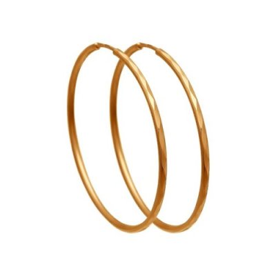 Серьги конго из золота с алмазной гранью (Арт.140006)