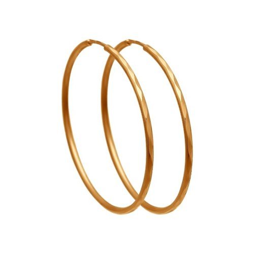 Серьги конго из золота с алмазной гранью (Арт.140006)