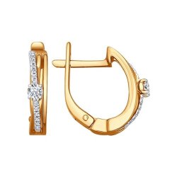 Серьги из золота с бриллиантами (Арт.1020827)