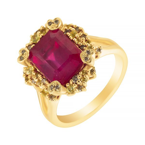 Кольцо из золота с бриллиантом и рубином (Арт.mr83393a-br-ys-aru-yg_ko_dn_ro_ys_yg)