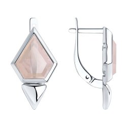 Серьги из серебра с кварцем (Арт.92022322)