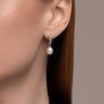 Серьги из серебра с жемчугом и фианитами (Арт.92022950)