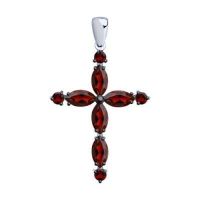 Подвеска из серебра с гранатами (Арт.92030751)