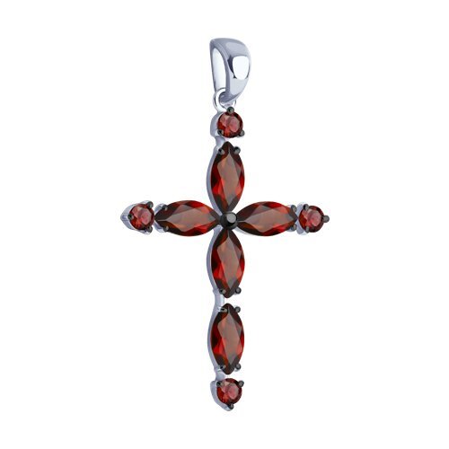 Подвеска из серебра с гранатами (Арт.92030751)