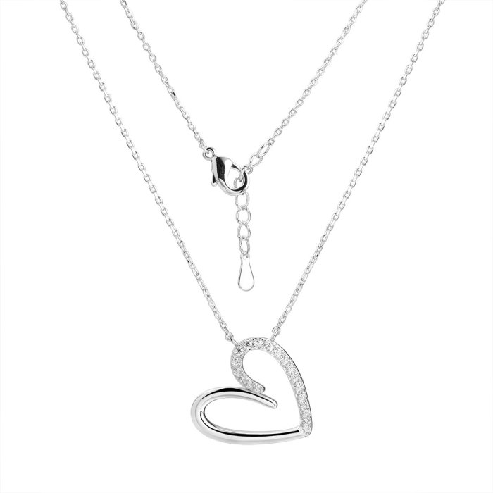 Ожерелье из серебра с фианитом (Арт.cz-n05542-x-w-x-x-w)