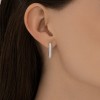 Серьги из серебра с фианитами «Сияние линий» Соколов (арт.9402)