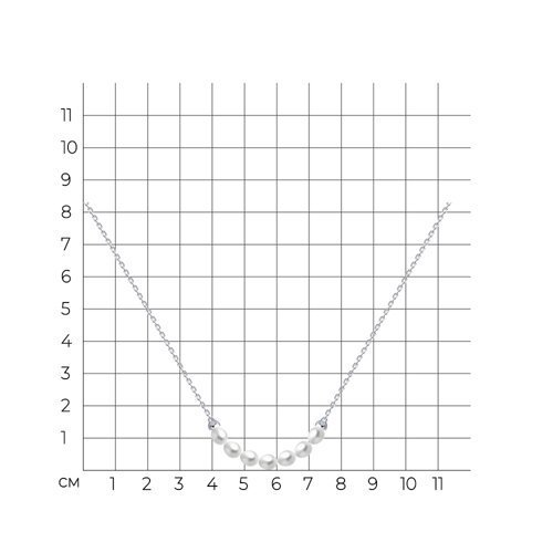 Колье из серебра с жемчугом (Арт.92070061)