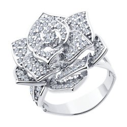 Кольцо из серебра с фианитами (Арт.94-110-02050-2)