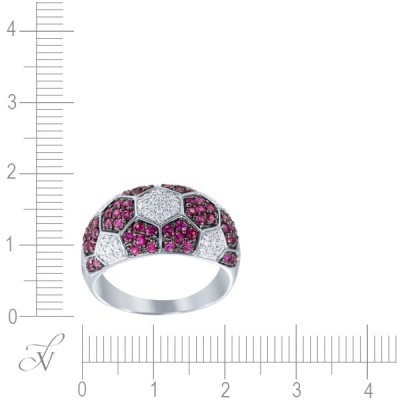Кольцо с бриллиантами и рубинами «Город Огней» JvG (арт.R42389A0F14WB002)