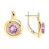 Серьги из серебра с аметистами (Арт.93-320-00782-2)