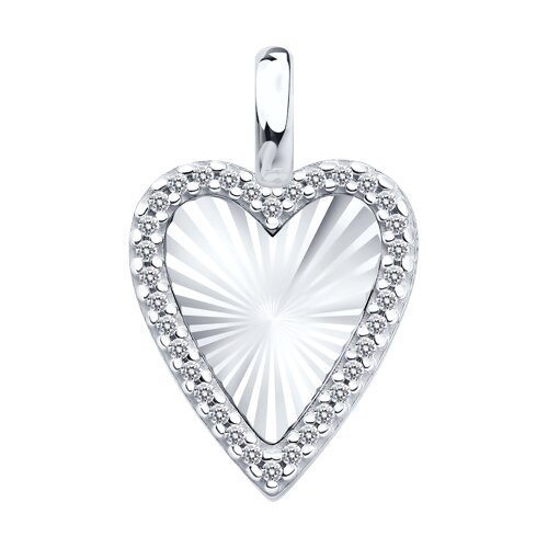 Подвеска из серебра с фианитами (Арт.94033323)