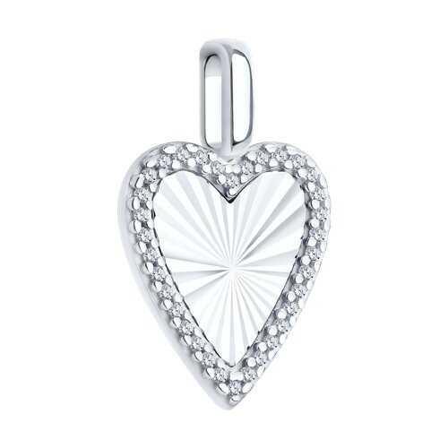 Подвеска из серебра с фианитами (Арт.94033323)