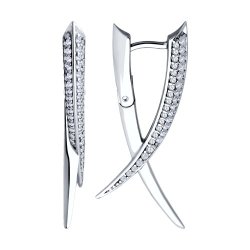 Серьги из серебра с фианитами (Арт.94-120-02070-1)