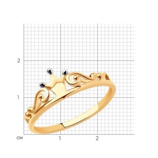 Кольцо из золота с короной «Королевский шарм» Соколов (арт.31-110-01000-1)