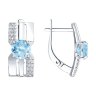 Серьги из серебра с топазами и фианитами (Арт.94-320-00794-1)