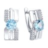 Серьги из серебра с топазами и фианитами (Арт.94-320-00794-1)