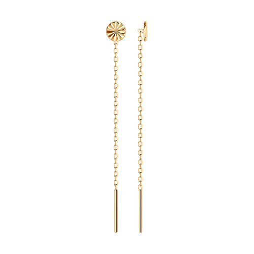 Серьги из золочёного серебра (Арт.93021125)