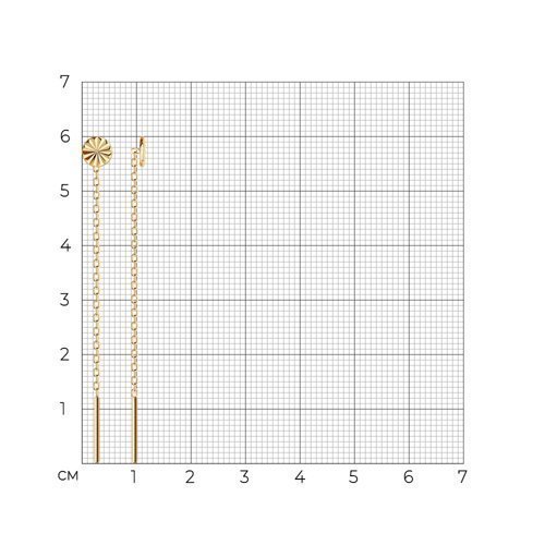 Серьги из золочёного серебра (Арт.93021125)