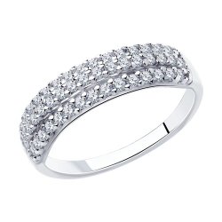 Кольцо из серебра с фианитами (Арт.94-110-01650-1)