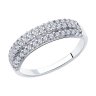 Кольцо из серебра с фианитами (Арт.94-110-01650-1)