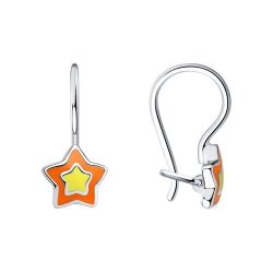 Серьги из серебра с эмалью (Арт.94-120-01530-1)