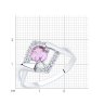 Кольцо из серебра с аметистом и фианитами (Арт.94-310-00380-3)
