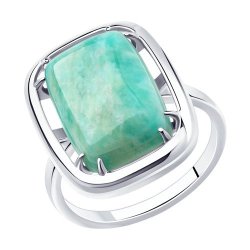 Кольцо из серебра с амазонитом (Арт.94-310-00897-1)