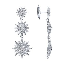 Серьги из белого золота с бриллиантами (Арт.1022283-3)
