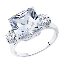 Кольцо из серебра с фианитами (Арт.94012077)