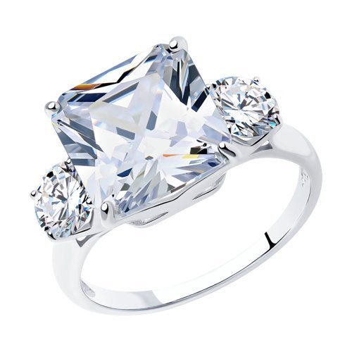 Кольцо из серебра с фианитами (Арт.94012077)