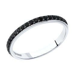 Кольцо из серебра с фианитами (Арт.94012454)