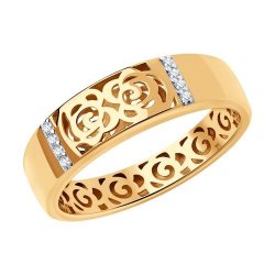 Кольцо из золота с фианитами (Арт.018620)