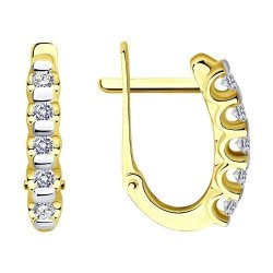 Серьги из желтого золота с бриллиантами (Арт.53-220-01318-1)