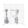 Серьги из серебра с фианитами (Арт.94021931)