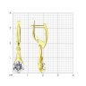 Серьги из комбинированного золота с бриллиантами (Арт.53-221-00022-1)