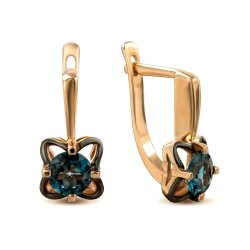 Серьги из золота с топазом Русские Самоцветы (Арт.70343)