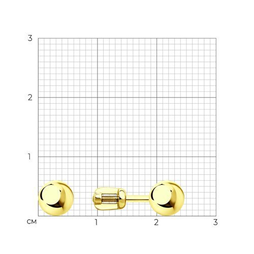 Серьги из желтого золота (Арт.026748-2)