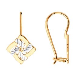 Серьги из золота с алмазной гранью (Арт.027244)