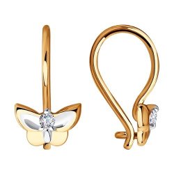 Серьги из золота с фианитами (Арт.028546)
