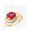 Кольцо золото 585 с корундом и фианитами «Алая Капля» SOKOLOV (арт.715242)