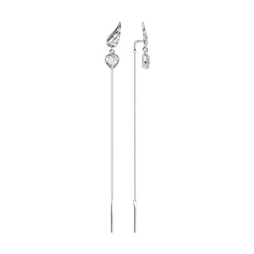Серьги из серебра с фианитами (Арт.94025041)