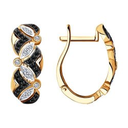 Серьги из золота с бриллиантами (Арт.7020054)