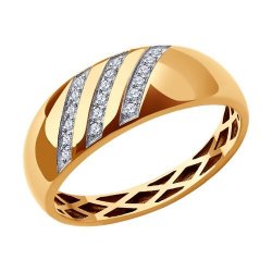 Кольцо из золота с фианитами (Арт.019450)